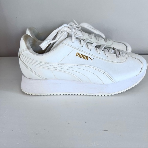 Puma Turino Stacked White Women's Sneakers size 8 - Picture 1 of 7